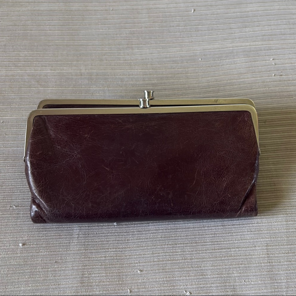 Hobo Elegant Brown Leather Clutch